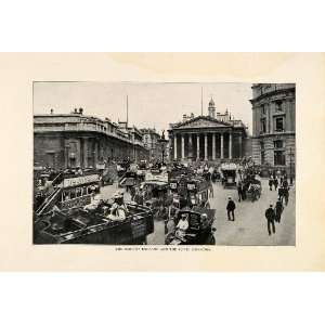  1910 Print Car Royal Exchange Bank England London Fashion 