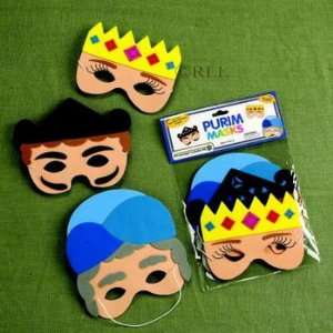   Foam Purim Masks Set of 3   Esther, Haman & Mordechai 
