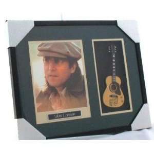  John Lennon Beatles Miniature Guitar Replica Shadowbox 