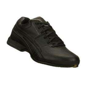 Skechers BARCELONA Men Athletic Shoe Black Leather  
