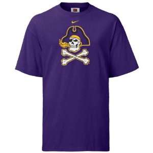  East Carolina Pirates Nike Purple Classic Logo Tee Sports 