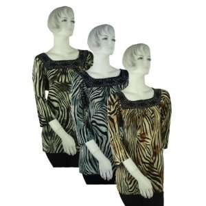  Womens Plus Size Zebra Print Top Case Pack 12 Everything 