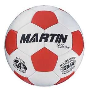  Martin Classic PU Leather Soccer Balls RED/WHITE 4 Sports 