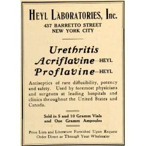   Proflavine 437 Barretto St NY   Original Print Ad