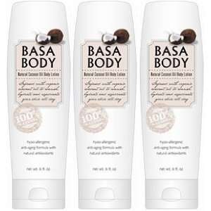  Basa Body Lotion  (3 Pack) All Natural Coconut Oil Lotion 
