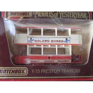 Preston Tramcar (Red) Golden Shred Logo Matchbox Model of Yesteryear Y 