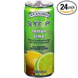 Knudsen Spritzer, Lemon Lime, 10.5 Ounce Cans (Pack of 24 