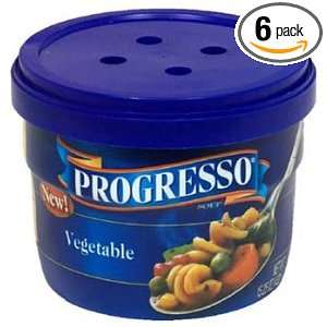 Progresso Soup, Vegetable, 15.25 Ounce Microwavable Bowls (Pack of 6 