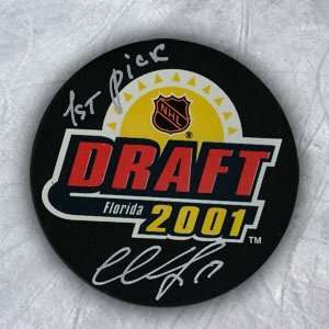 ILYA KOVALCHUK 2001 NHL Draft Day Puck Autographed w/ 1st 