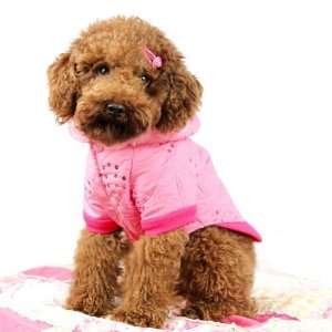  New   Cute Pets Clothing Sequined Pink Jacket for Dogs 