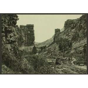  Castle Gate,Price Cañon,railroad,tracks,Utah,UT,c1898 