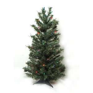   Pre Lit Canadian Pine Artificial Christmas Tree   Multi Color Lights
