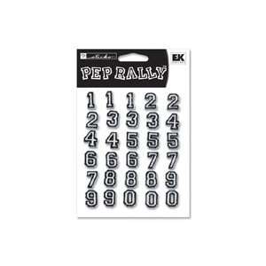  Pep Rally Black Numbers Embroidered Stickers Office 