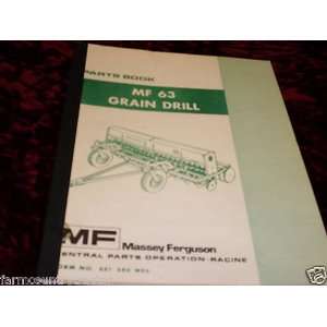    Massey Ferguson 63 Grain Drill OEM Tractor Parts Manual Books