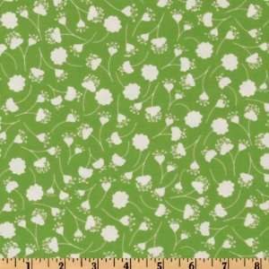 44 Wide Michael Miller Peacock Lane Falling Flowers Grass Fabric By 
