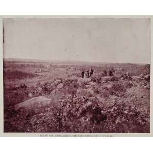  1893 Print Big Round Top Battle Battlefield Gettysburg 