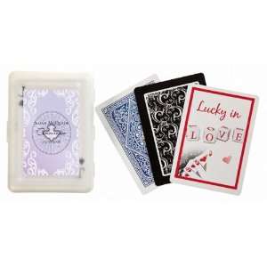 Wedding Favors Purple Dove Design Personalized Playing Card Favors 