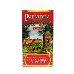 Partanna Extra Virgin Olive Oil in Tin 3 Grocery & Gourmet Food