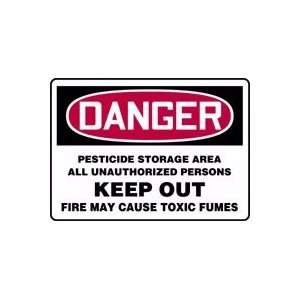   KEEP OUT FIRE MAY CAUSE TOXIC FUMES Sign   10 x 14 Dura Fiberglass