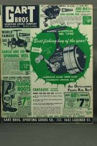   Advertising GART BROS Sporting Goods Co Fishing & Hunting Catalog