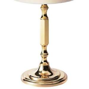 LaRue Lamp Base Only   Polished Brass   3 3/8 Dia. x 6 1/4 Ht 