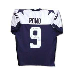   Cowboys Tony Romo Autographed Jersey with 5 Touchdowns Inscription