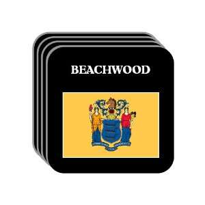  US State Flag   BEACHWOOD, New Jersey (NJ) Set of 4 Mini 
