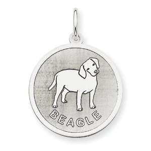  Sterling Silver Beagle Disc Charm Vishal Jewelry Jewelry