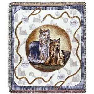  Yorkshire Terrier Tapestry Throw