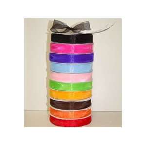  Organza Ribbon Rainbow of Colors 7/8 inch wide Arts 