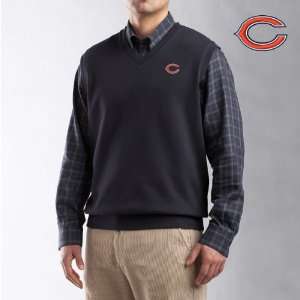   Chicago Bears Mens Journey Supima Flatback Sweater Vest Sports