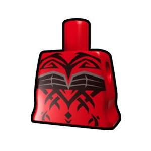  Red Curved Torso with Evil Tattoo Pattern   LEGO 