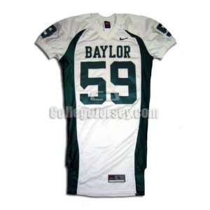   White No. 59 Game Used Baylor Nike Football Jersey