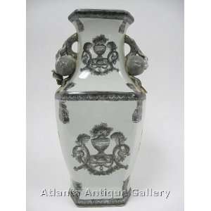  Victorian Black and White Ceramic 14 Inch Vase Kitchen 