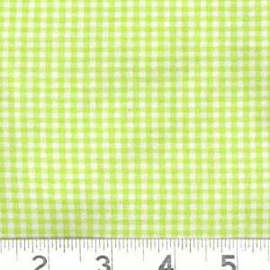  60 Wide Cotton/Spandex Jersey Knit Gingham Check Lime 