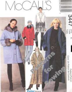 Pattern Sewing McCalls Woman Winter Coat Jacket 5 Styles Size 4 14 NEW 