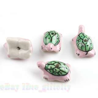 50x New Ceramic Charms Tortoise Porcelain Beads 140344  