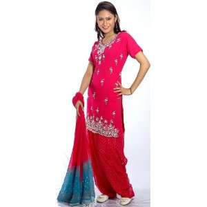   Salwar Kameez with Beads and Embroidery   Georgette 