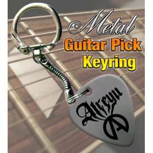  Atreyu Metal Guitar Pick Keyring Musical Instruments