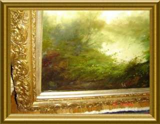 ANTIQUE FRENCH Jean Baptiste Camille Corot School PAIR LANDSCAPE OIL 