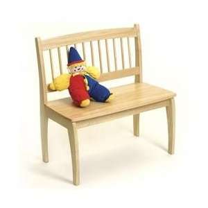  Lipper Childs Bench w/Curved Legs Finish Natural Baby