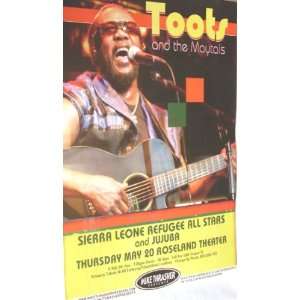  Toots and the Maytals Poster   Sl Concert Flyer Sierra 