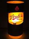 Strohs aluminum and plastic counter top beer sign,mini