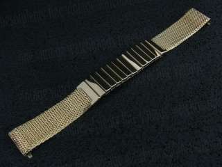   nos 18mm 11/16 Finesse USA Gold Filled Mesh 1960s Vintage Watch Band
