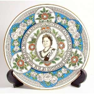  Caverswall The Queen Mother coupe plate commemorating 90th 