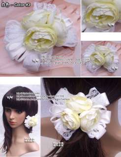 Bridal Wedding Fascinator Hair Flower Clip Barrette Ros  