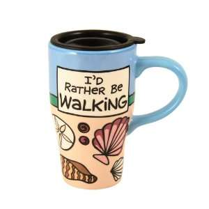 Our Name Is Mud by Lorrie Veasey Id Rather Be Walking Travel Mug, 6 