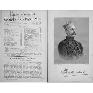   Antique Portrait 1897 Colonel Henry Tomkinson Sports