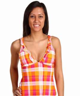 Tommy Hilfiger Pink Plaid Maddy Skirted Tankini Swimsuit 12 NWT $126 