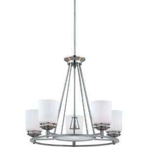  Quoizel AV5005BN Avery 5 Light Chandelier with Opal Etched 